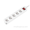 France 5-Socket Power Strip avec interrupteur d'éclairage